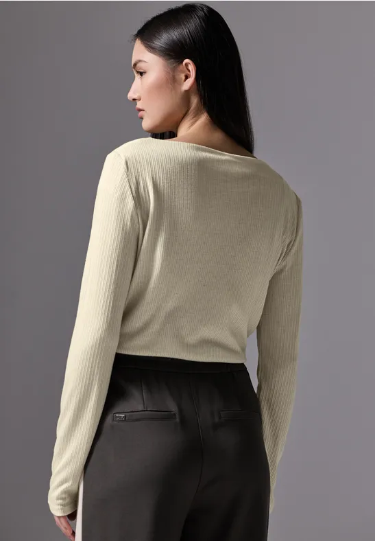 Shirt mit Rippenstruktur