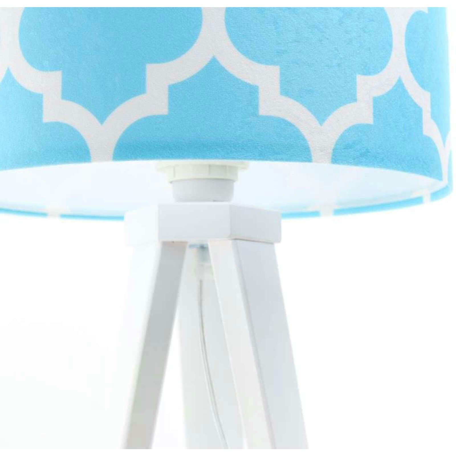 CLASSIC - Lampe de chevet Bois Bleu 30x30x46 cm