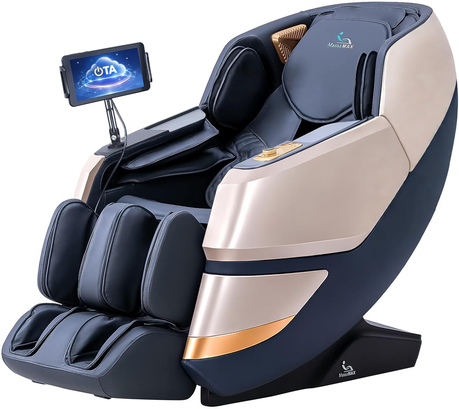 MassaMAX 2026 4D Massage Chair, Full Body Recliner with OTA Cloud Tech, Deep Yoga Stretch, 27 Auto Modes, 55 SL Track, APP & AI Voice Control, Auto Footrest, Zero Gravity, and Heating for Relaxation