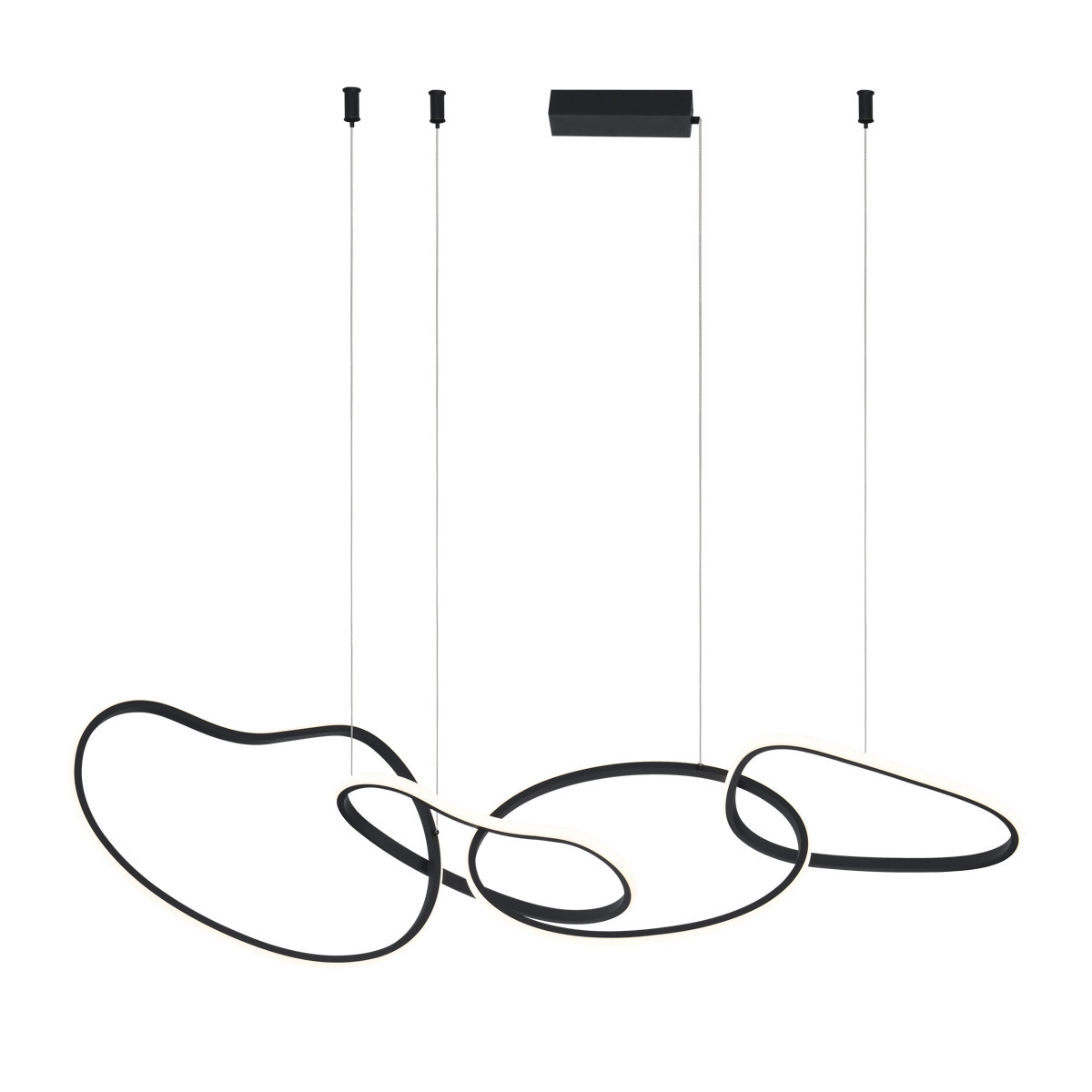 Lampa wisząca FONTE czarna LED 4x60W Odcienie bieli 5300lm Italux