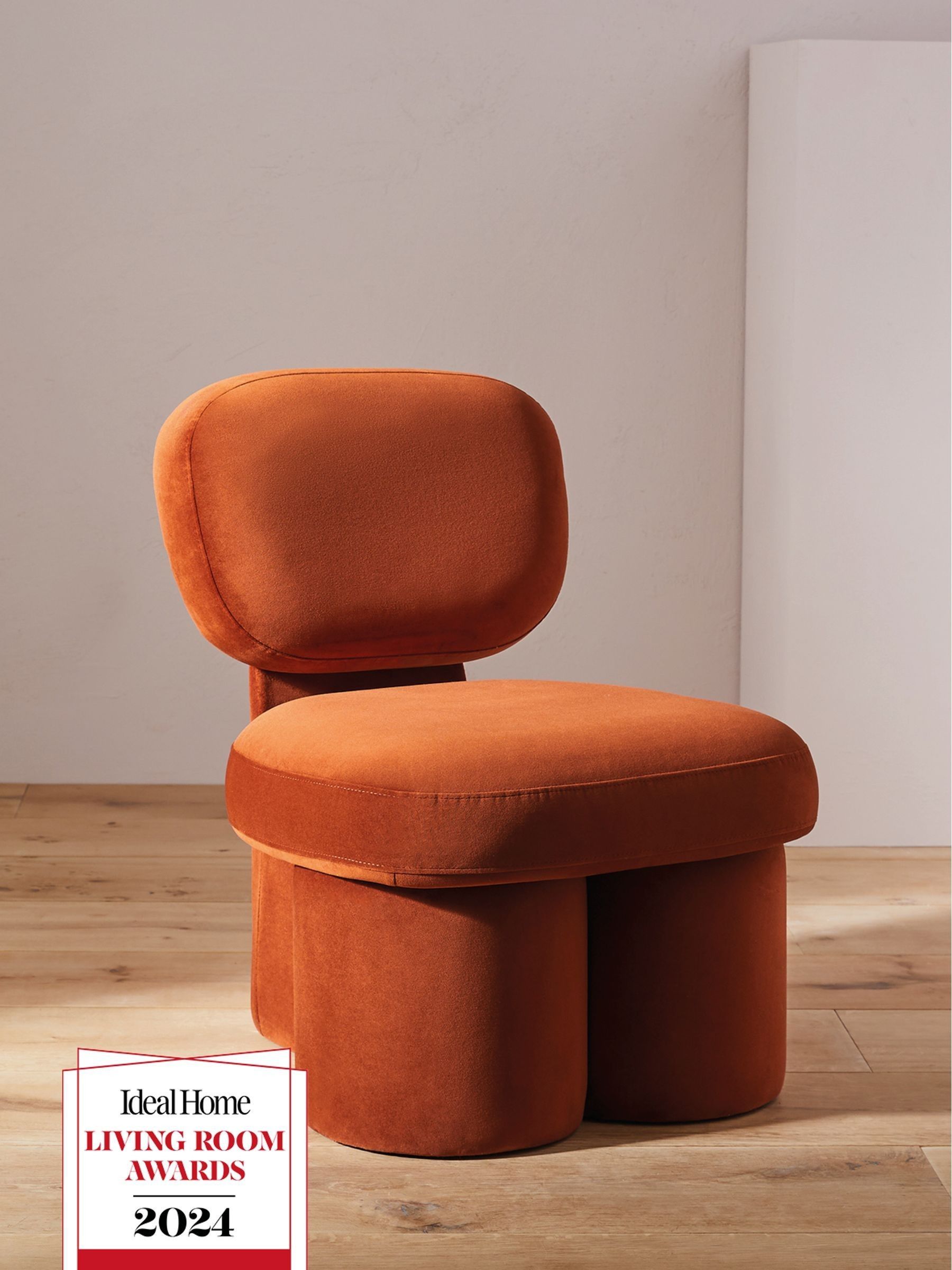 Thea Accent Chair in Cinnamon Velvet