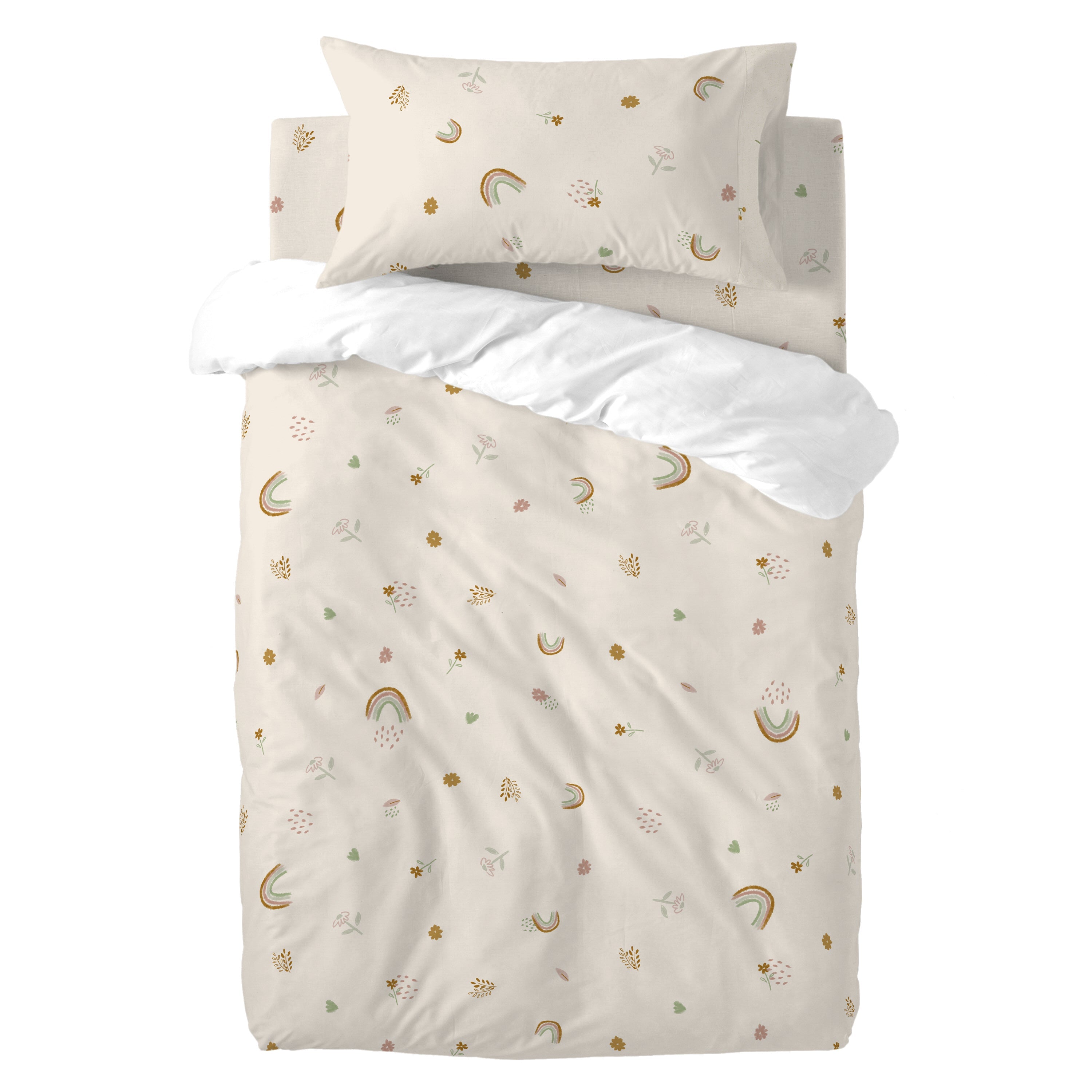 Iris Dekbedovertrek wieg 2-delig Happyfriday Mini, Veelkleurig, 100% k