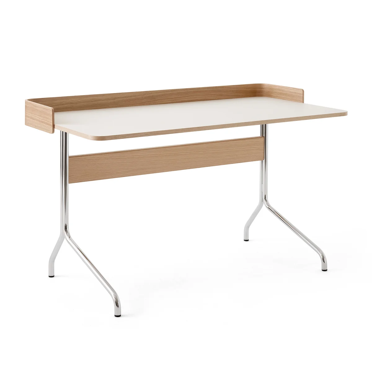 &Tradition - Pavilion AV17 Schreibtisch mit Umrandung, 130x65 cm, Eiche / Linoleum Mushroom (4176)