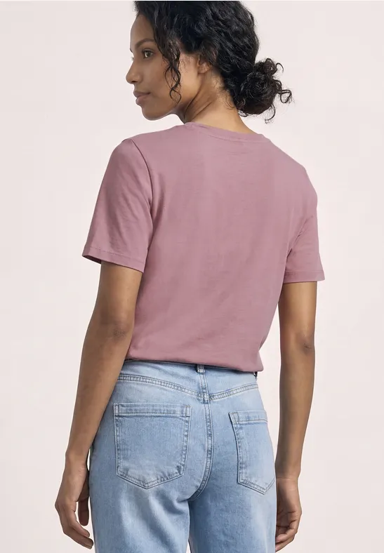 Shirt mit Rundhals und Schmucksteinen