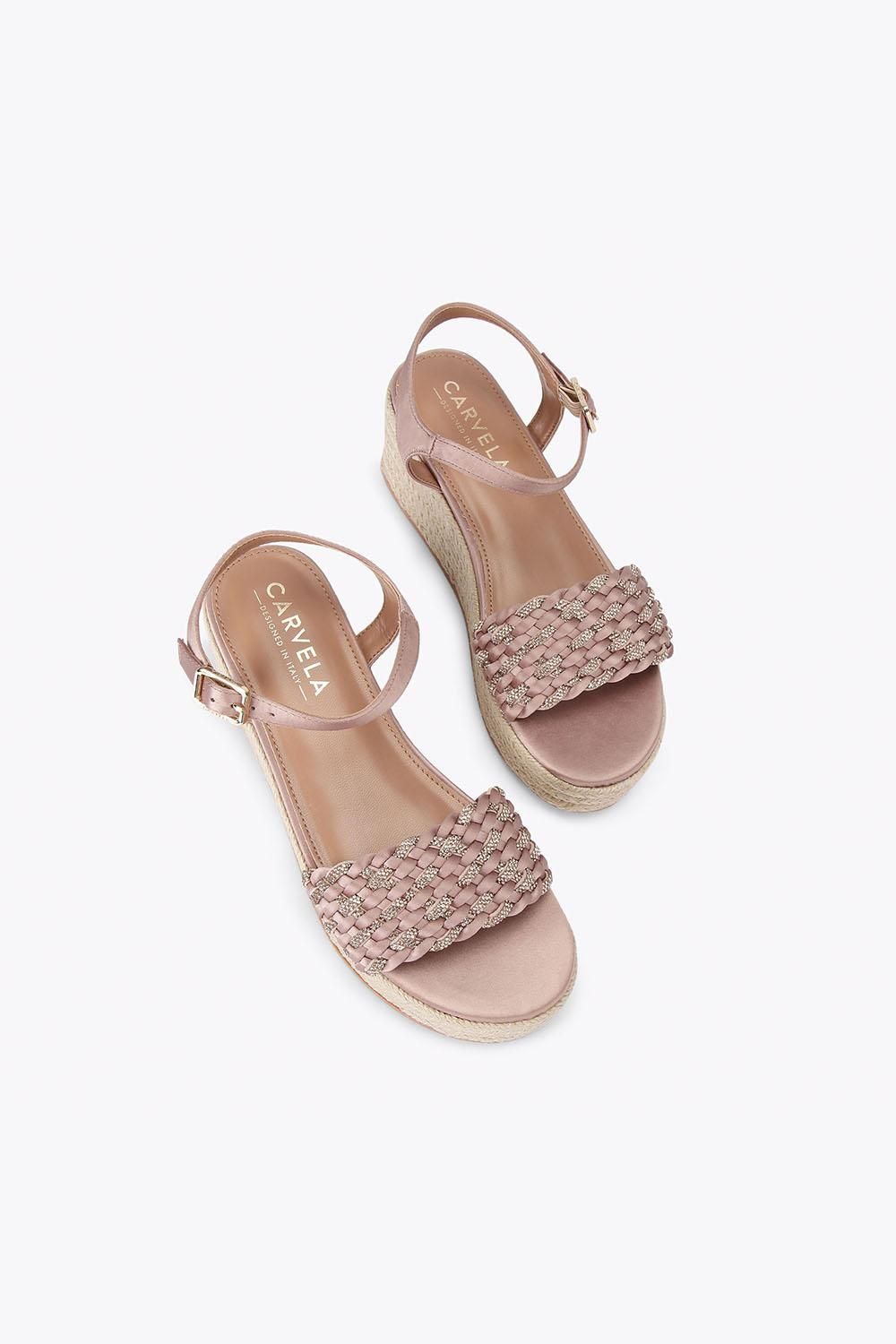 Carvela Treccia Flatform' Fabric Sandals