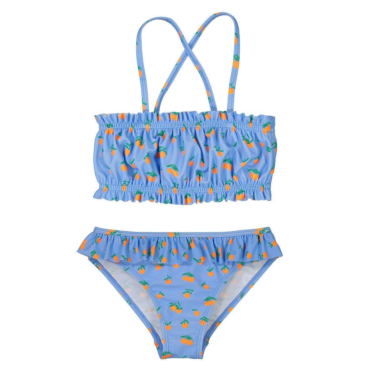 Maillot de bain 2 pièces imprimé clémentines