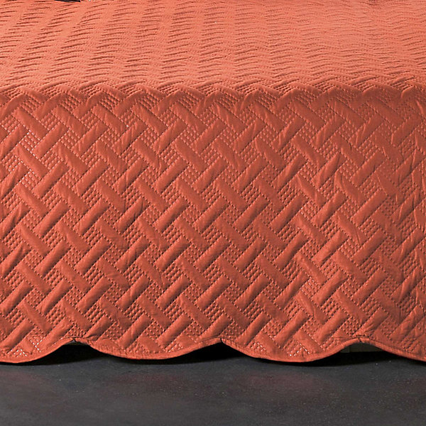 Couverture molletonné surpiquage graphique (250x260 cm - Cuivre)