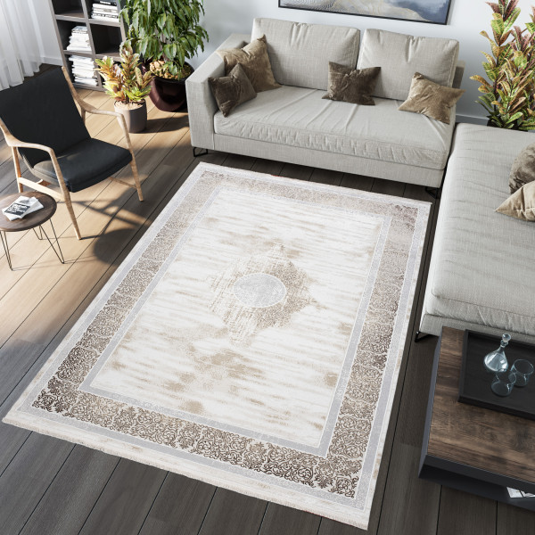 Dywan Chemex Sahara Nowoczesny N768A SH_ L_ Beżowy 120x170