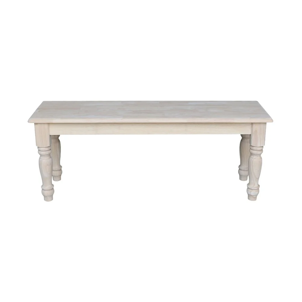 The Gray Barn Hester Gulch Unfinished Farmhouse Dining Bench, Solid Wood
