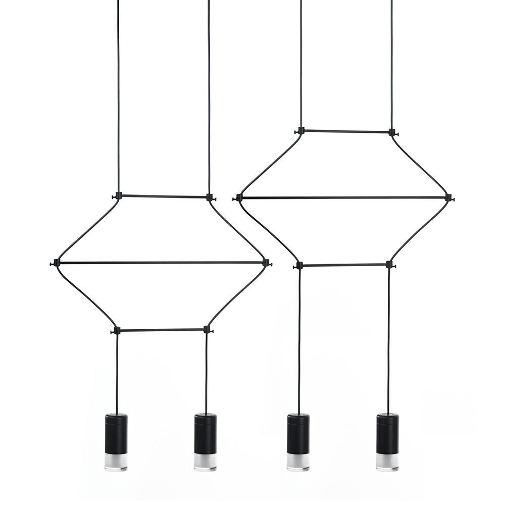MOOSEE lampa wisząca FLUSSO LINE 4 czarna