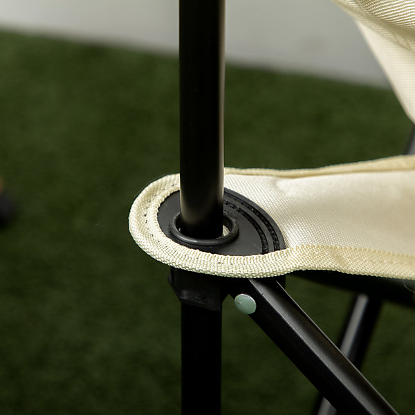 Chaise de camping pliable avec sac latéral, cadre en acier, pour plage et piscine