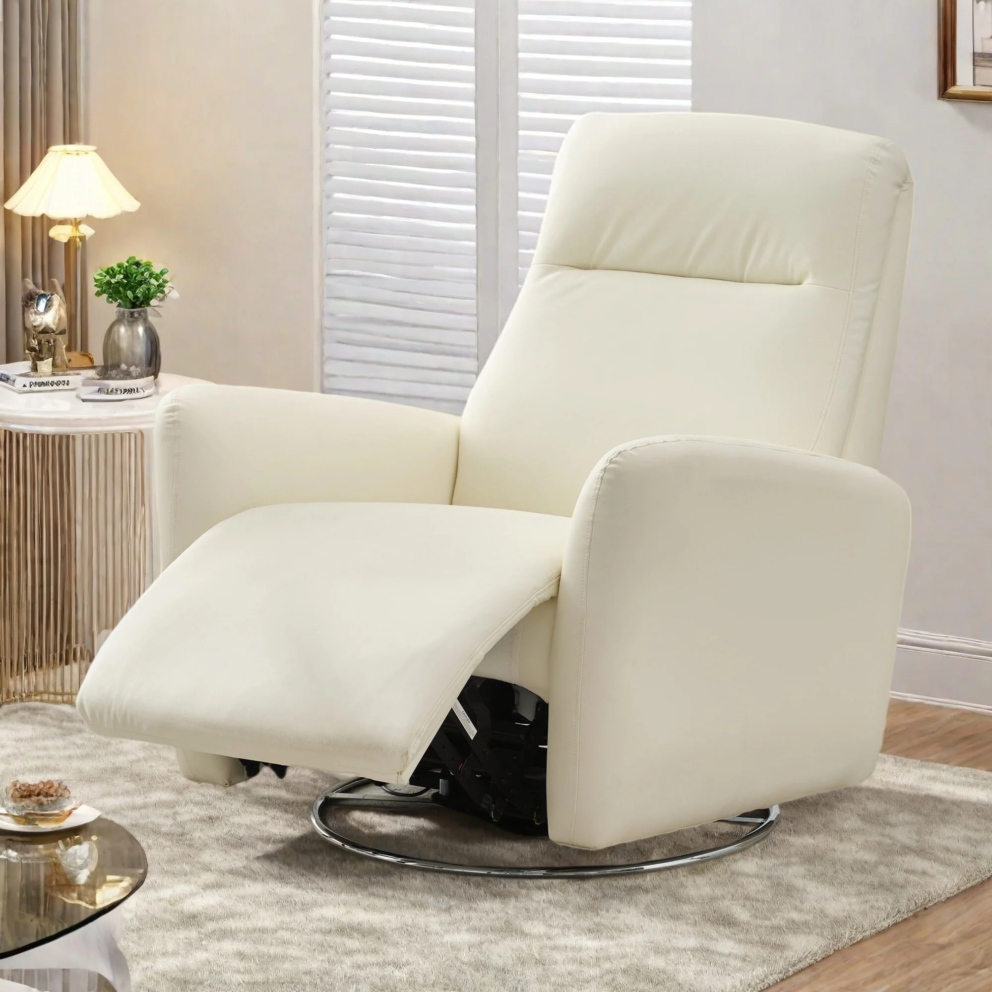 Recliner Chair with 270° Swivel, Rocking Function, and Quick Assembly
