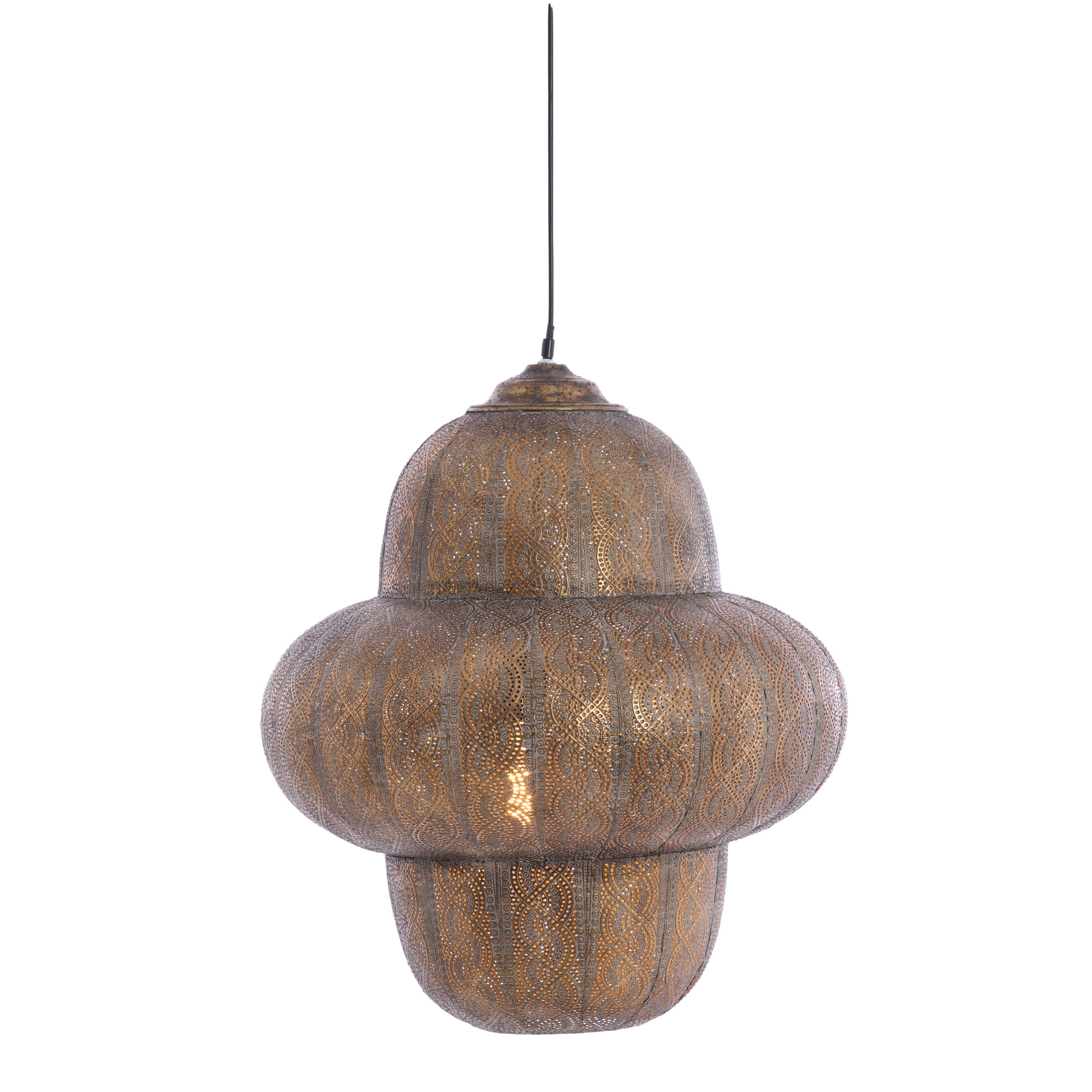 Light & Living - hanglamp - Ryota - bruin - metaal - Ø 53cm - E27 -