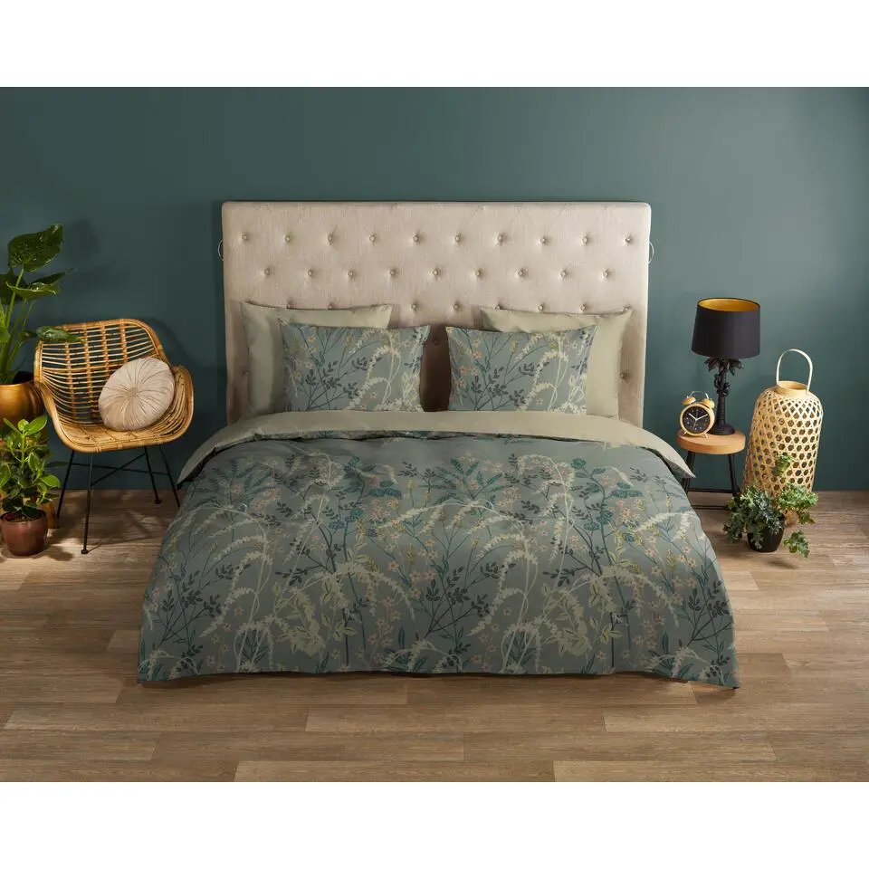 Good Morning Silve Dekbedovertrek Groen-Lits-jumeaux (240 x 200/220 cm)