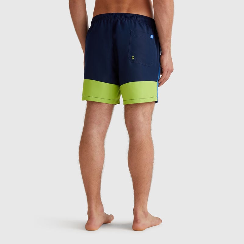 Color block swim trunks