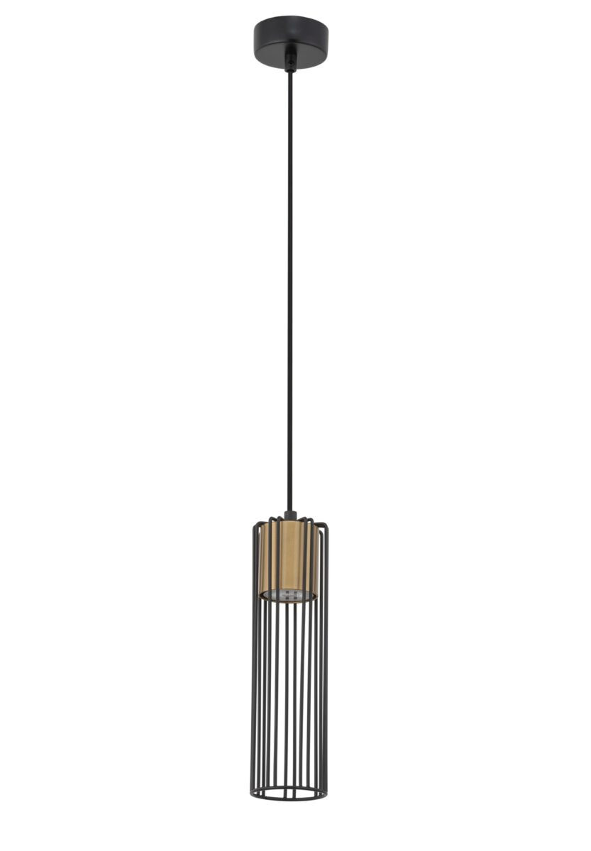 Lampa wisząca czarno-złota Fobia 1xGU10x25W wym: 80x8x8 cm Sigma Lighting