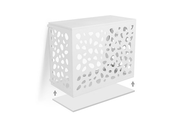 Cache clim aluminium blanc Aneto Sunny avec face inférieure - taille M