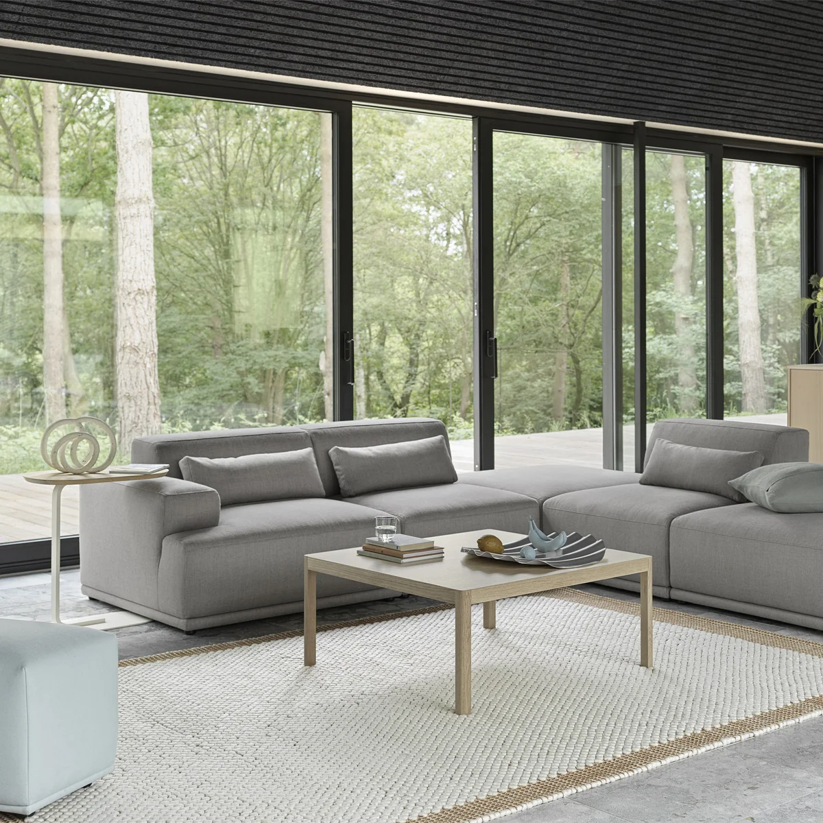Muuto - Connect Soft Modular Sofa 2-Sitzer Konfiguration 1, Re-Wool 128