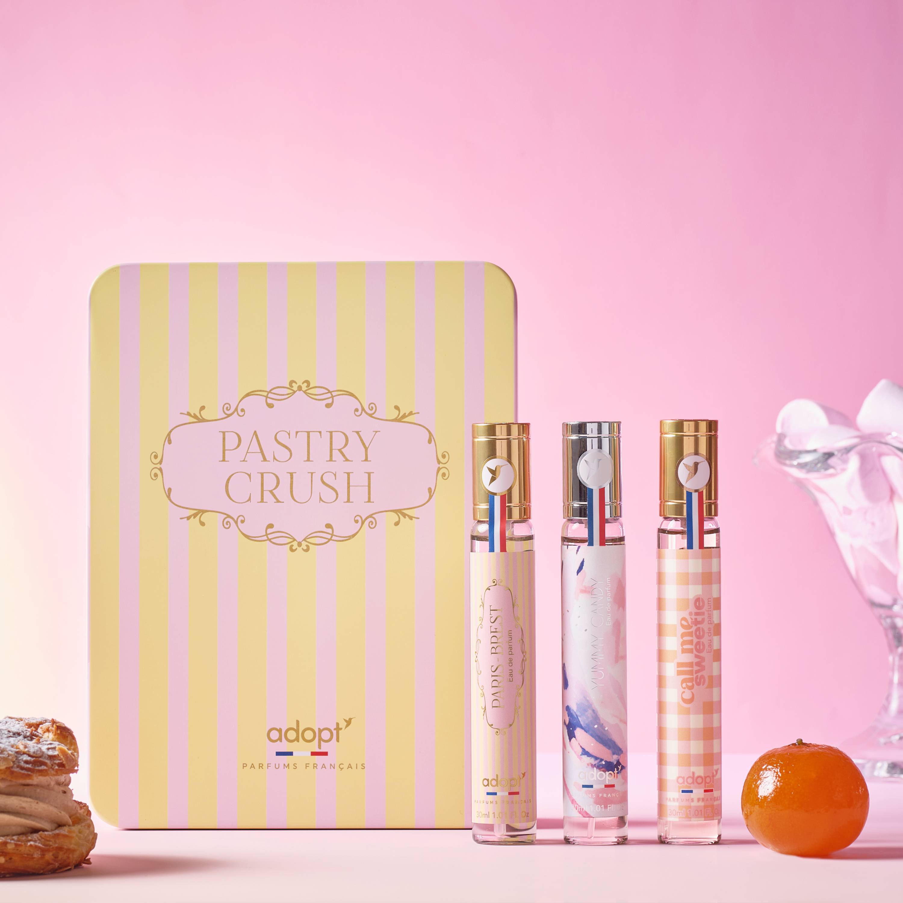 Pastry CrushCoffret métal 3 eaux de parfum 30ml - Paris-Brest   Yummy Candy   Call me Sweetie
