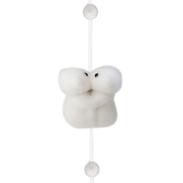 Guirlande de Noël ourson Blanc manteau