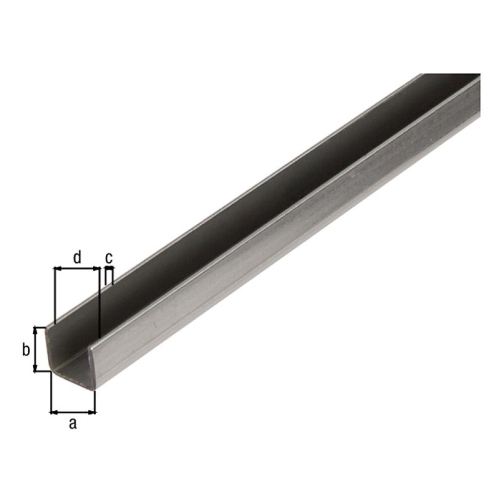 U-PROFIL GAH ALBERTS 2000X20X20MM GRÅ