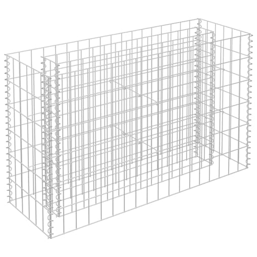 NNEVL Gabion Raised Bed Galvanised Steel 90x30x60 cm