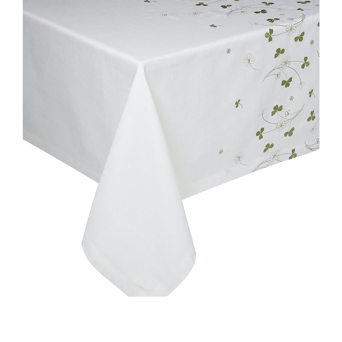 CHANCE - Nappe en lin brodé bronze 170x250