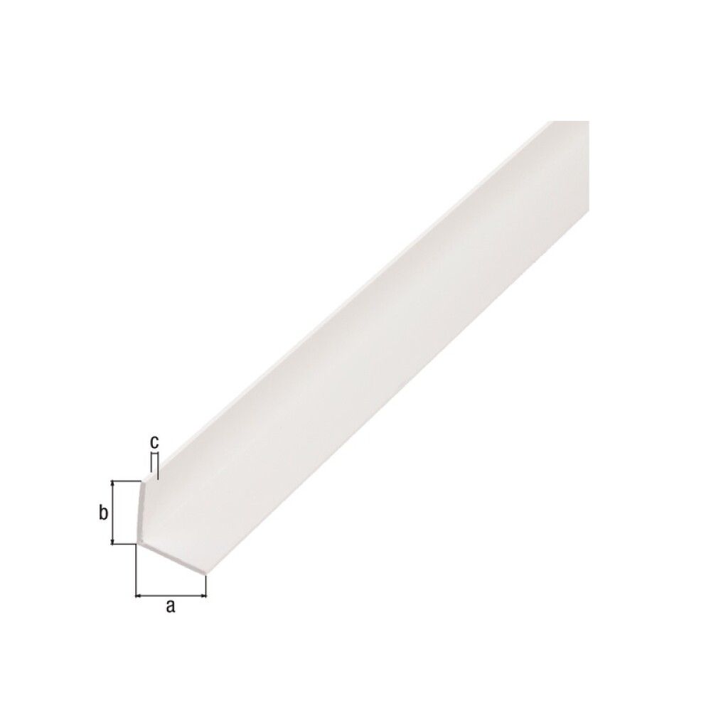 VINKELPROFIL GAH ALBERTS PVC 1000X30X30MM HVIT