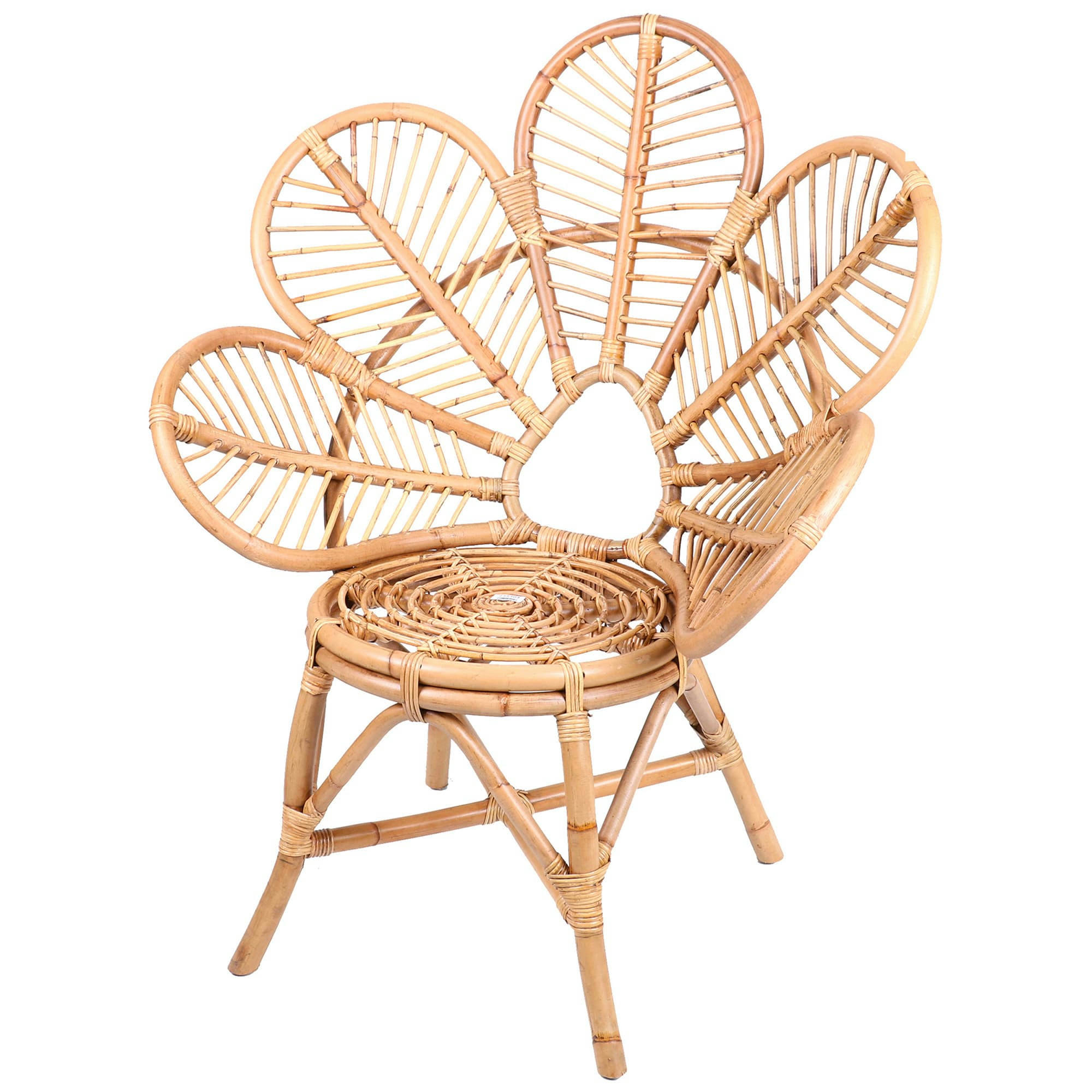 - Fauteuil en rotin tulipe 95x63x114cm