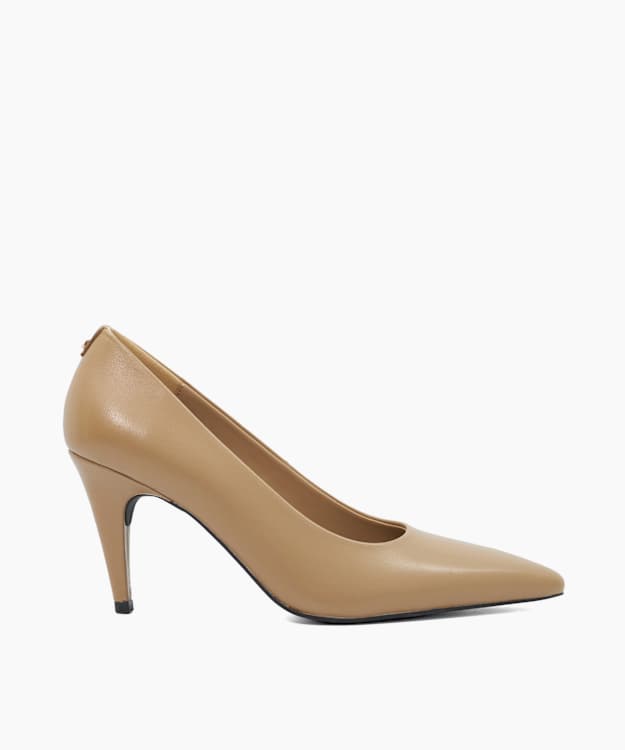 Baylee Taupe - Leather Court Shoes