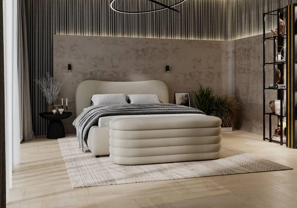 Lavelle bedframe bouclé met opbergruimte 140 x 200 cm