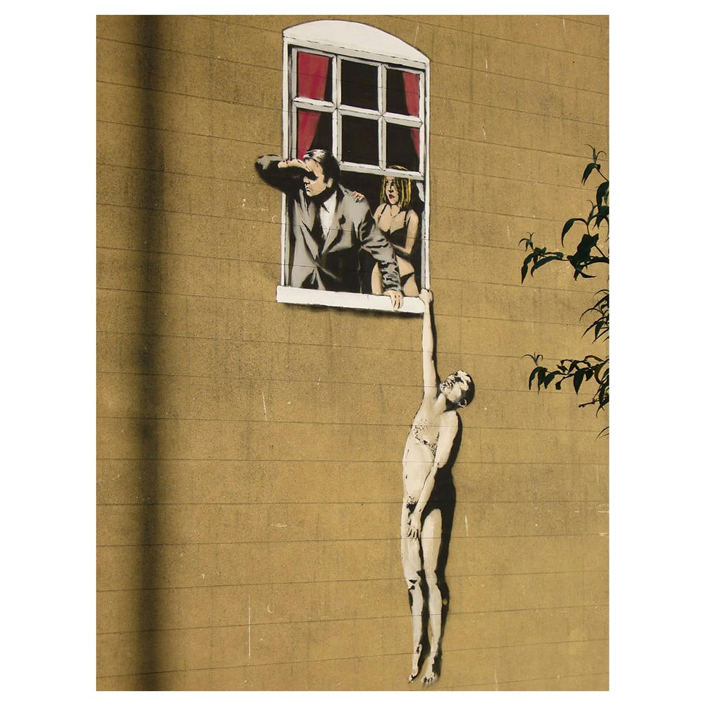 - Tableau impression sur toile amoureux, Banksy 60x80cm