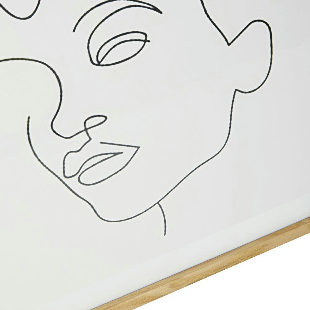 GABRIELLA - Tableau imprimé visages minimalistes 75x100