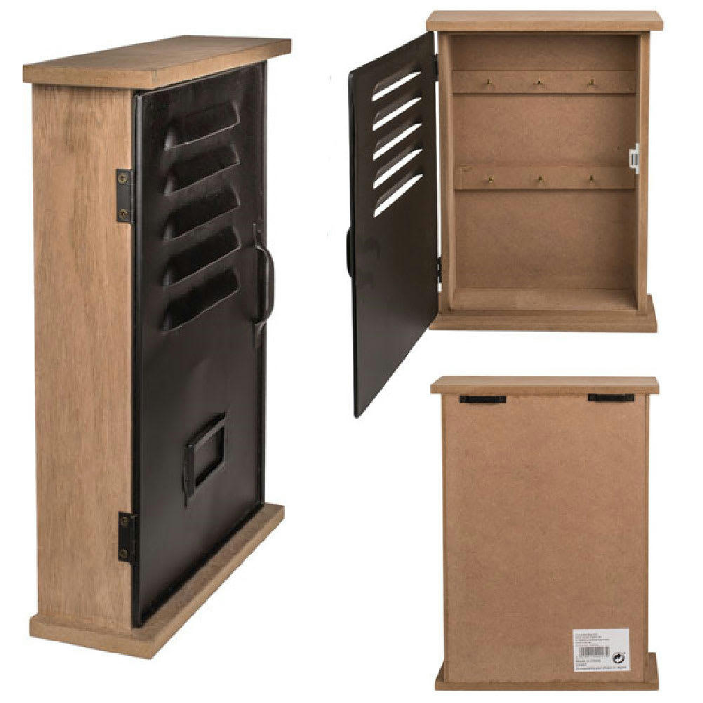 VINTAGE - Boîte à clefs noire vintage 20x27,5cm