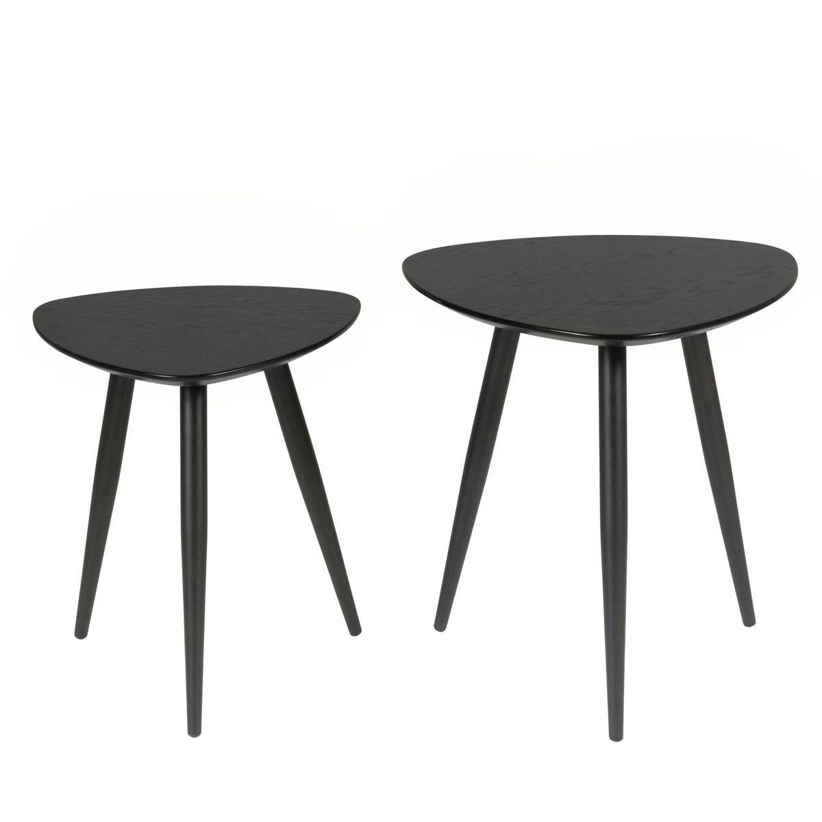 NEO - Bouts de canapé gigognes noirs  (Set de 2)