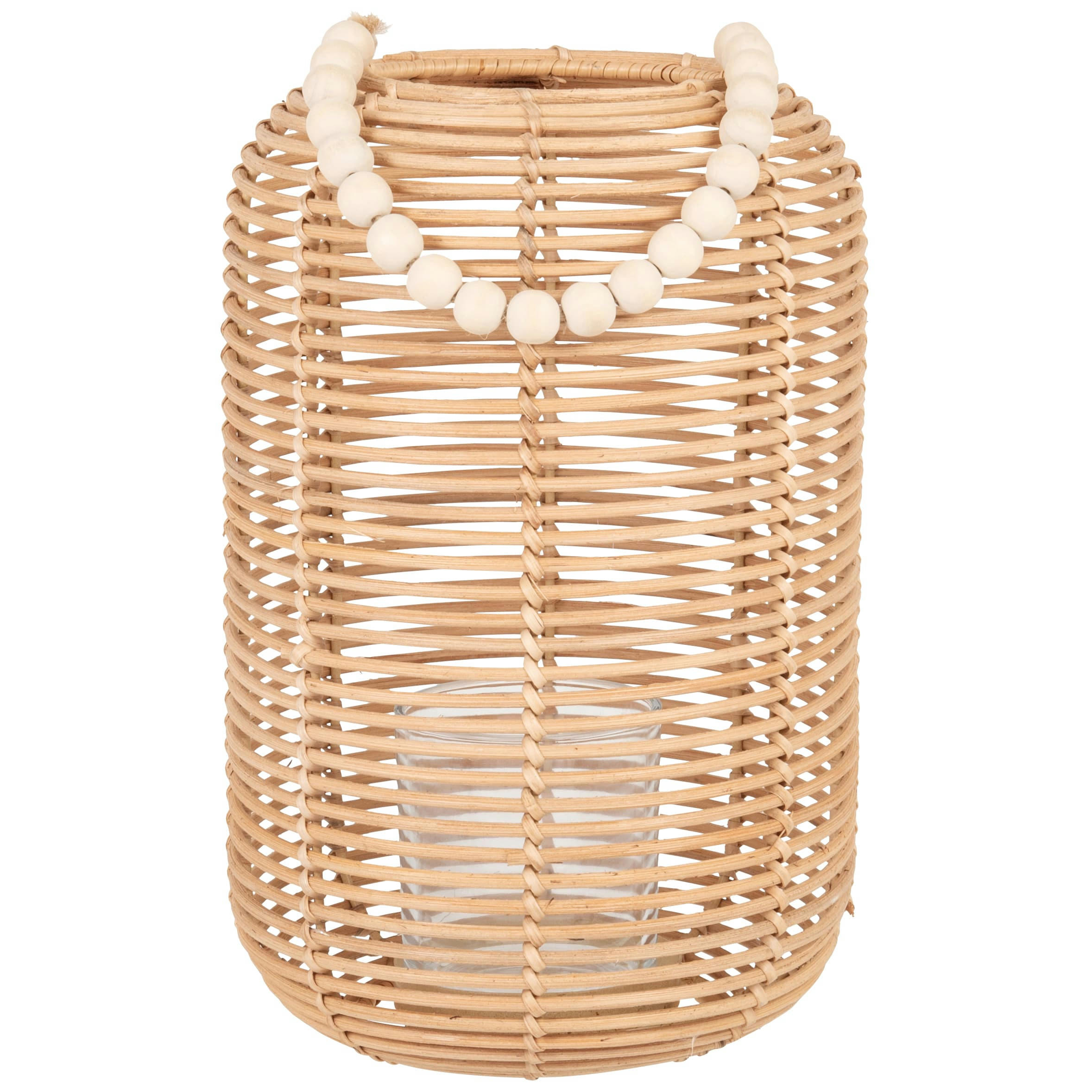 - Lanterne à anse en rotin