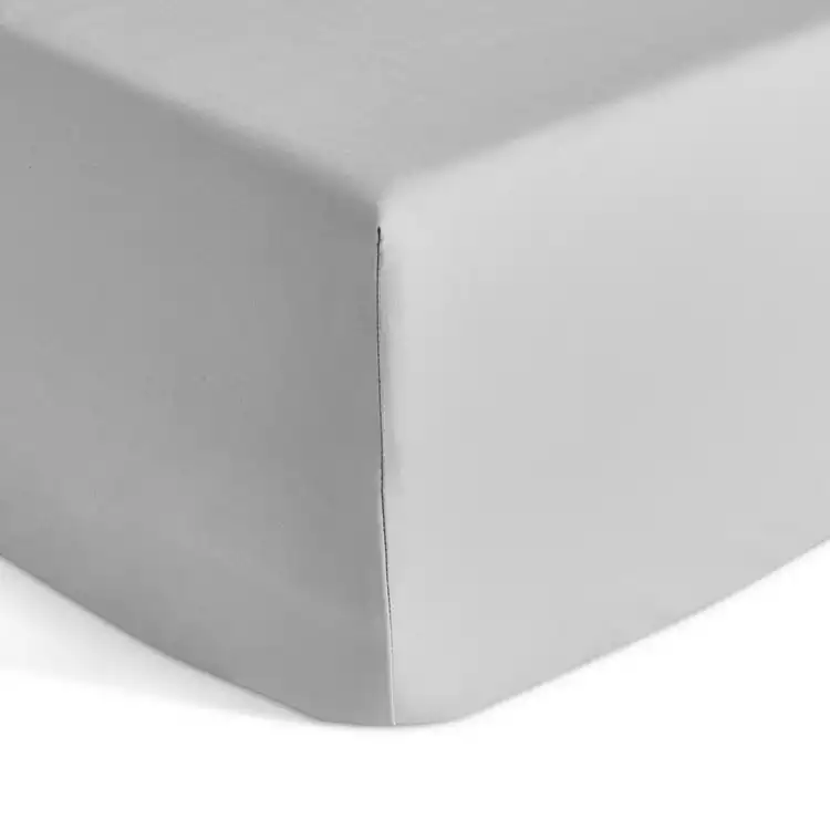Habitat Cotton Rich 180 TC Grey Fitted Sheet - Small Double