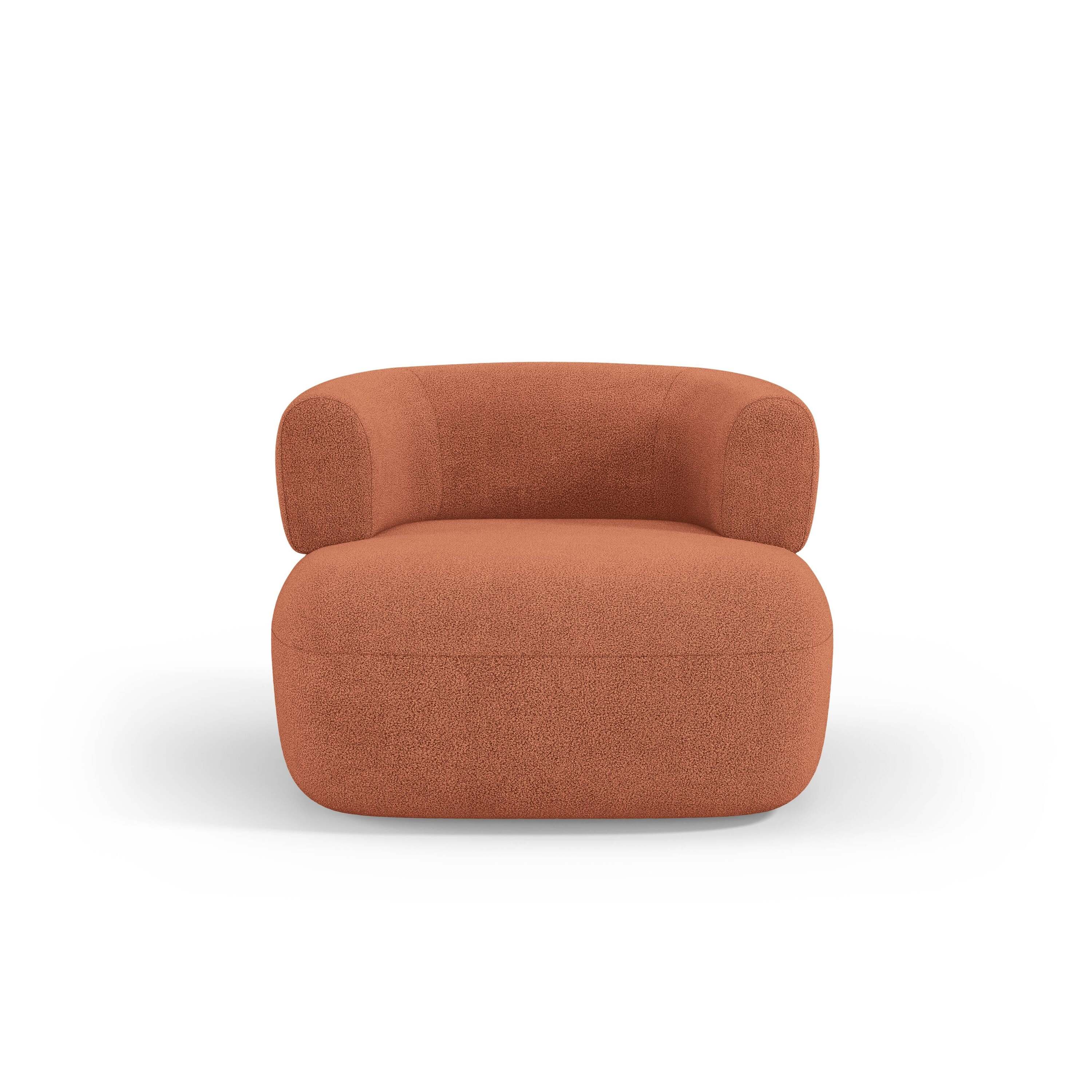 Micadoni Home Jenny Fauteuil Bouclé - Steenrood