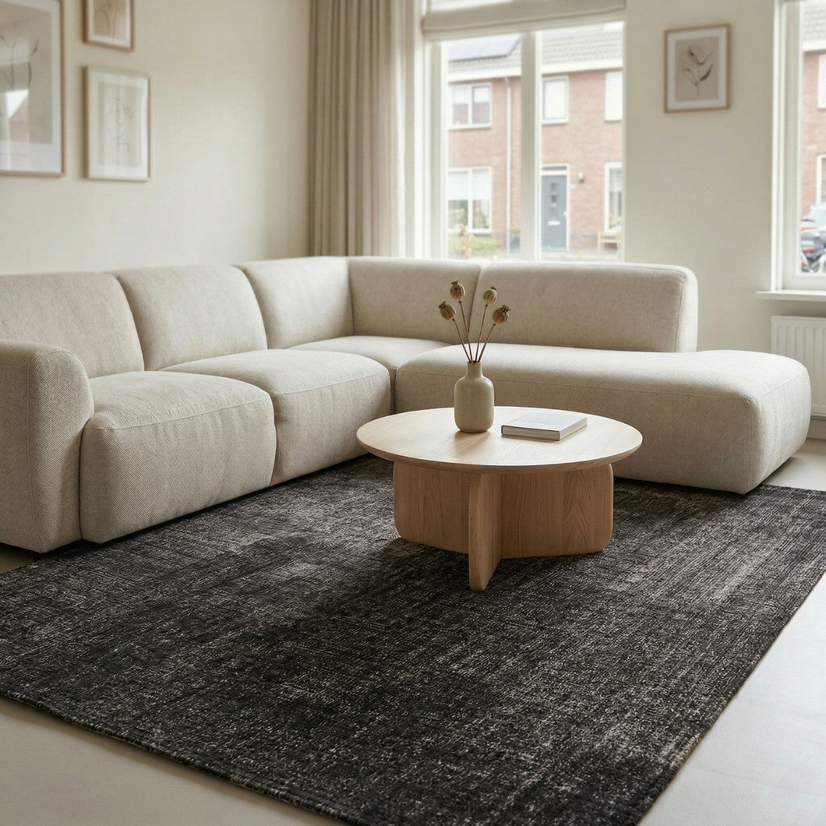 DÉJA Living Vloerkleed Emren - Zwart Stof - 200x290cm