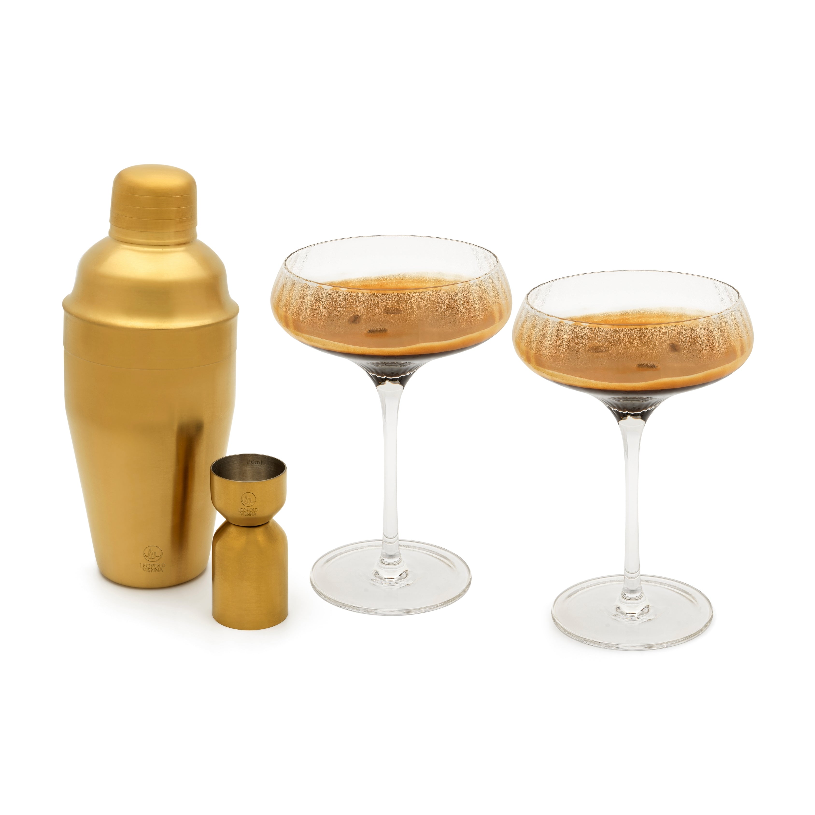Leopold Vienna - Martini cocktailset Arinto - Shaker 0,5 liter - Met 2 glazen en een jigger