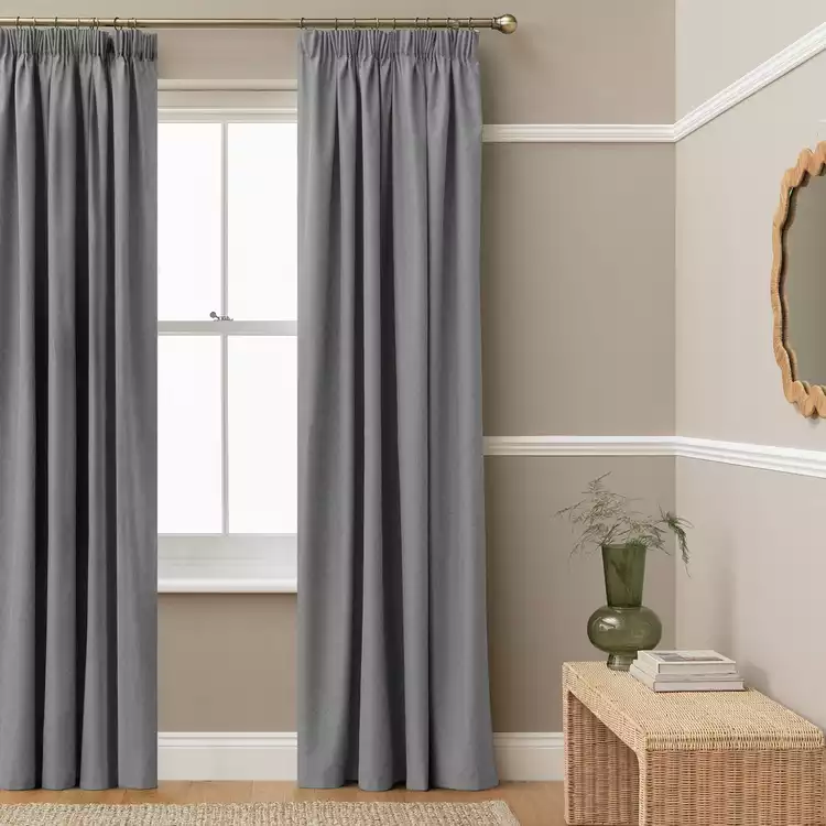 Habitat Blackout Pencil Pleat Curtains - Black - 117x137cm