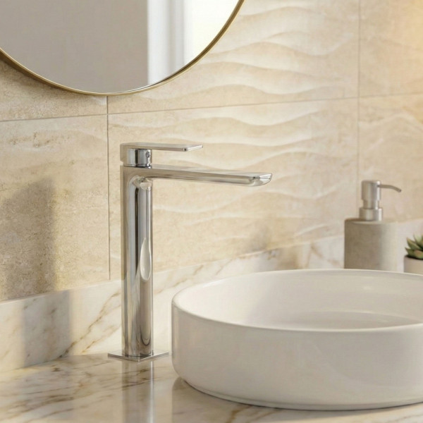Bateria umywalkowa nablatowa kuchinox serta wysoka chrom bks_02na