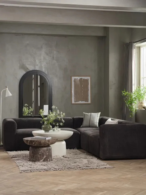 Modulsofa SKEJBY 5 pers. hjørne mørkebrun