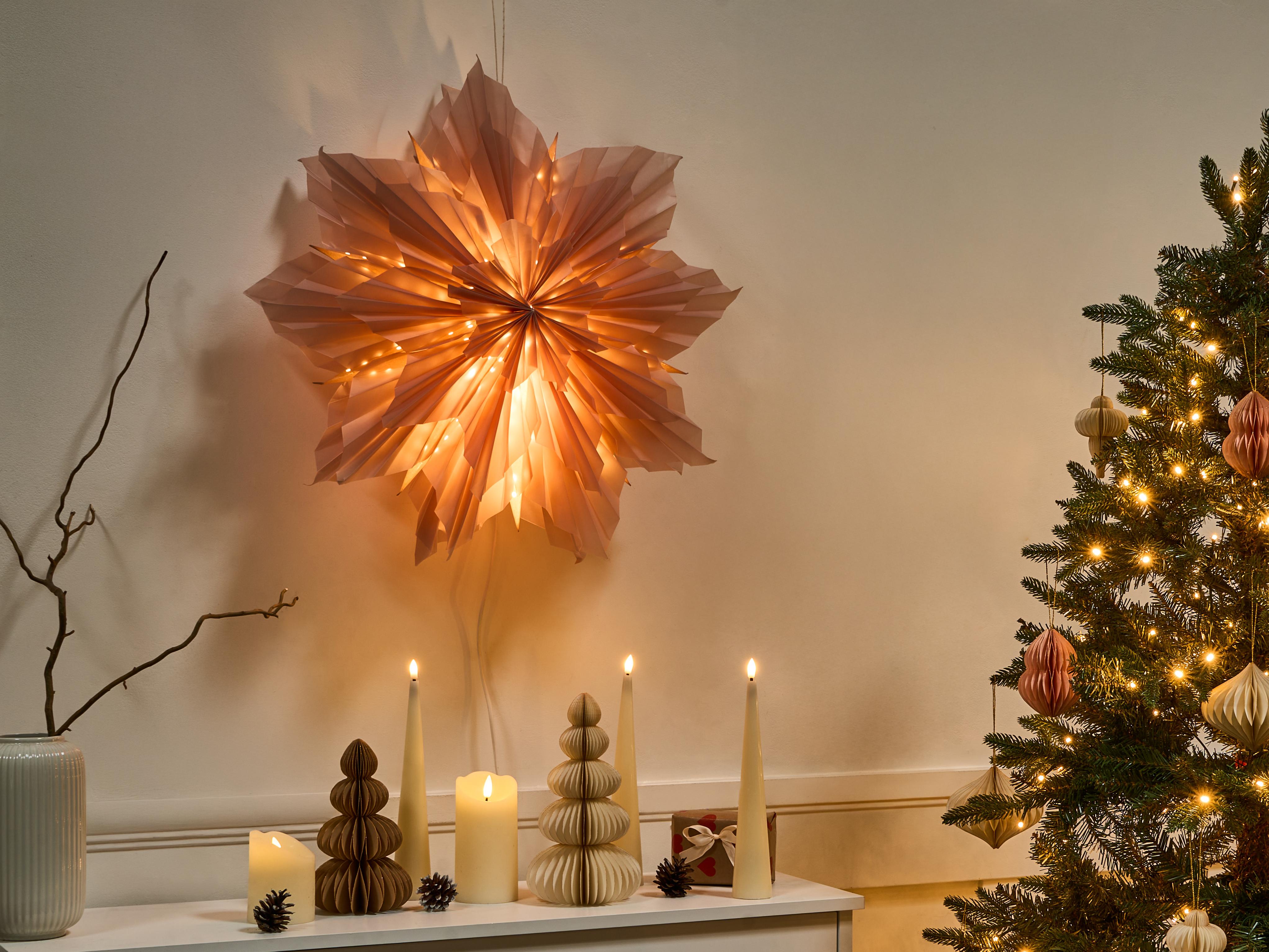 Christmas Decoration OSTERAN Star 59 cm Pink