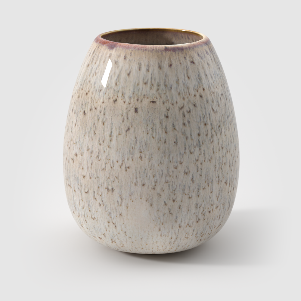 Lave Vase - Beige, 5.7'' x 6.9'', stoneware