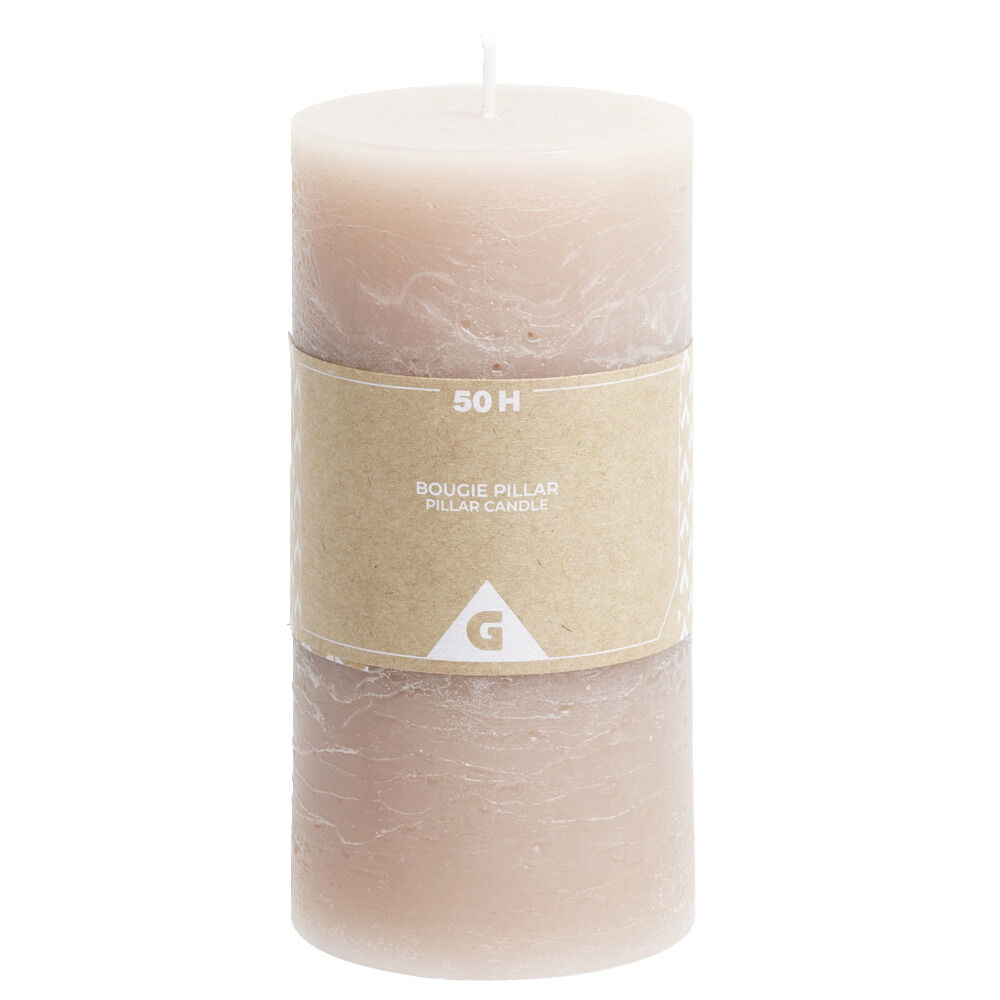 Bougie pilier marron 50H