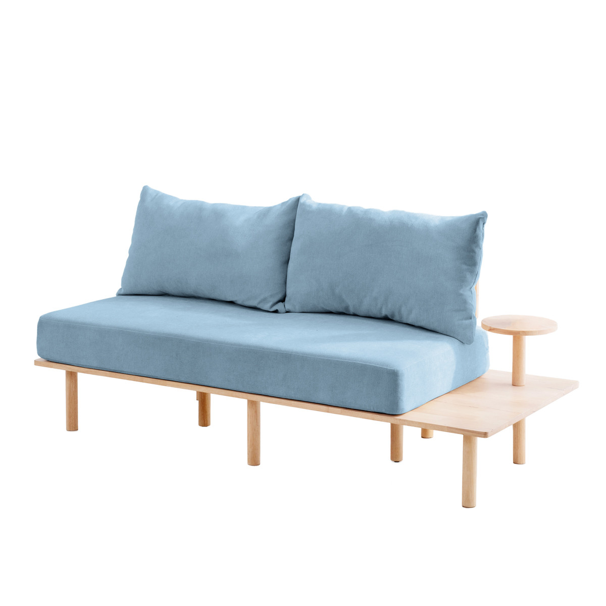 Sofa SERI 2-osobowa niebieska 180x76x75 cm HOMLA