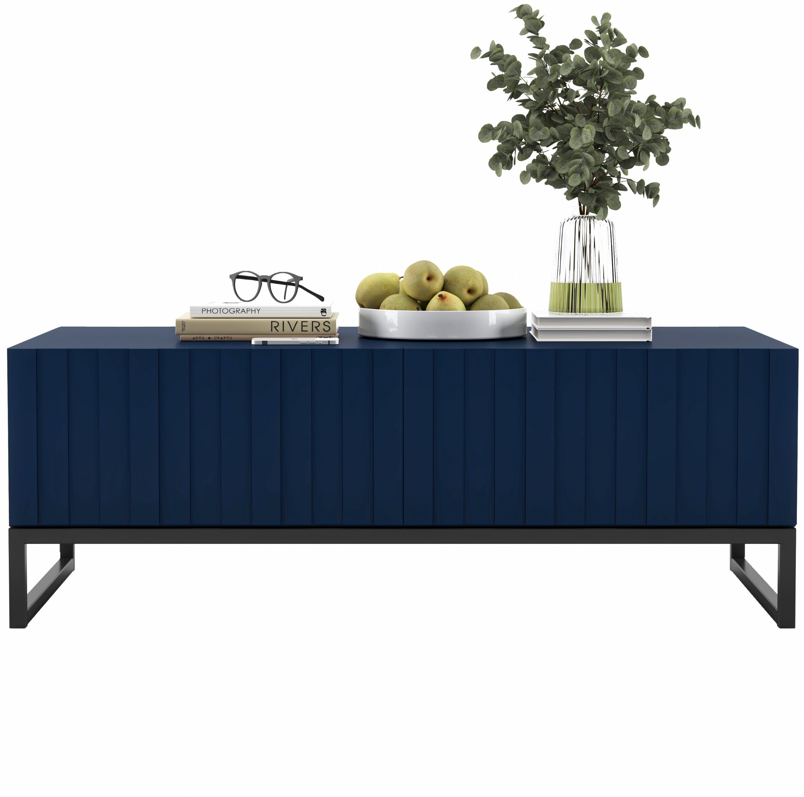 Stolik kawowy Glamour prostokątny ława Granatowy Mat 110 cm