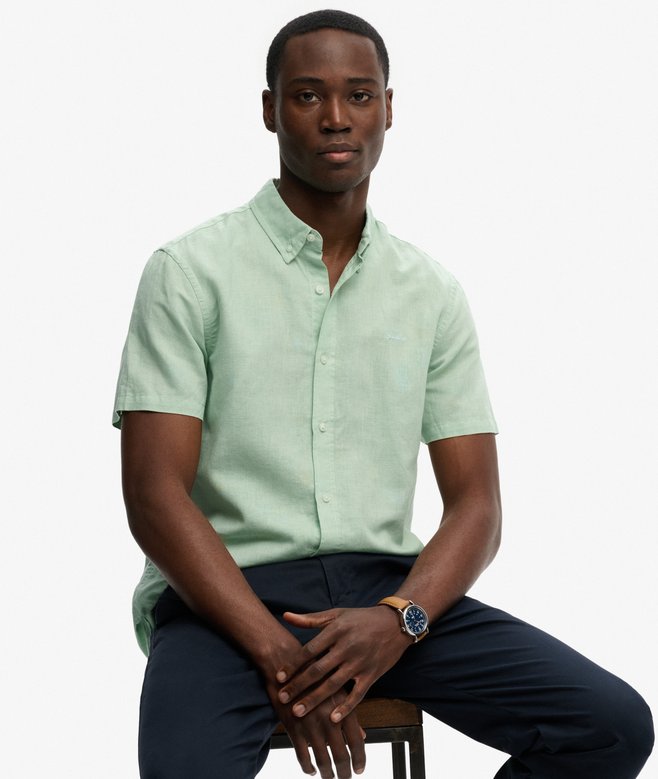 Cotton Linen Short Sleeve Shirt