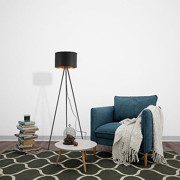 Lampadaire décoratif 1xE27 23W IP20 - Noir